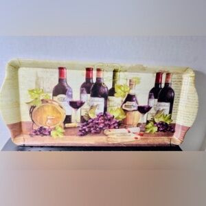 HOME ESSENTIALS CHARCUTERIE BOARD & SERVING PLATTER - WINE/CHEESE/GRAPE THEME